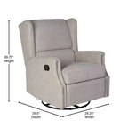 Fauteuil inclinable, pivotant et à bascule Flash Furniture Omma, fauteuil inclinable manuel avec accoudoirs, pivotant à 360 degrés, parfait pour le salon, la chambre ou la chambre de bébé