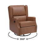 Fauteuil inclinable, pivotant et à bascule Flash Furniture Omma, fauteuil inclinable manuel avec accoudoirs, pivotant à 360 degrés, parfait pour le salon, la chambre ou la chambre de bébé
