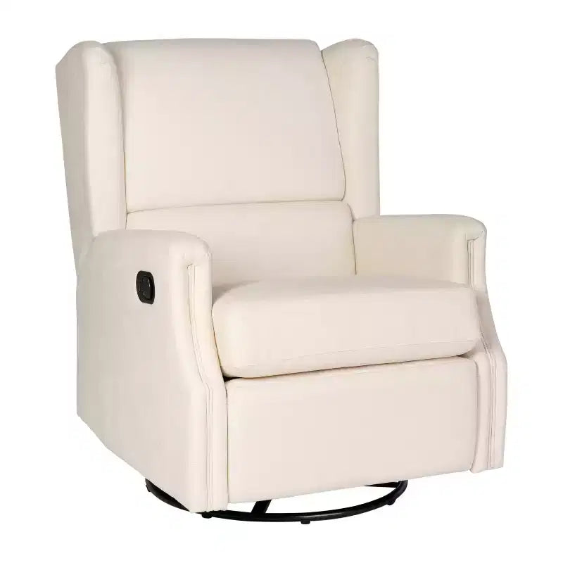 Fauteuil inclinable, pivotant et à bascule Flash Furniture Omma, fauteuil inclinable manuel avec accoudoirs, pivotant à 360 degrés, parfait pour le salon, la chambre ou la chambre de bébé