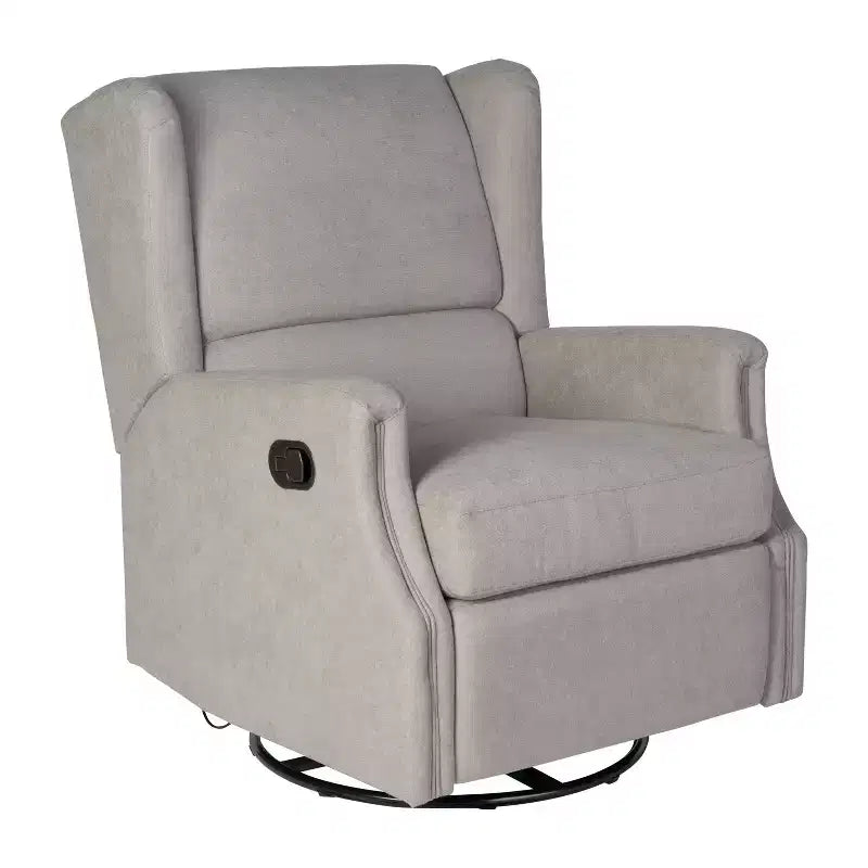 Fauteuil inclinable, pivotant et à bascule Flash Furniture Omma, fauteuil inclinable manuel avec accoudoirs, pivotant à 360 degrés, parfait pour le salon, la chambre ou la chambre de bébé