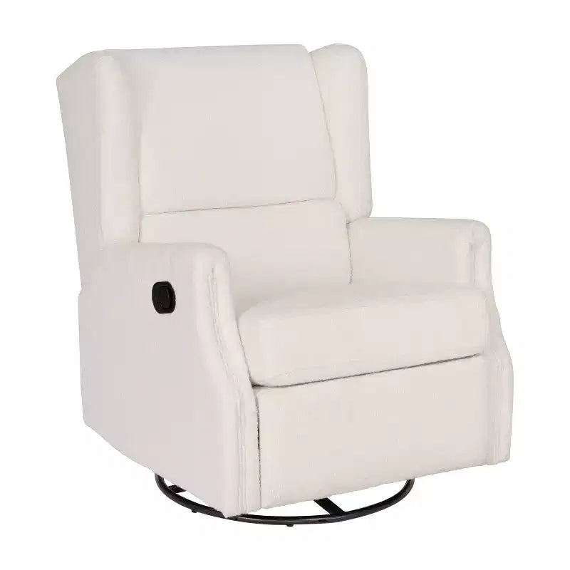 Fauteuil inclinable, pivotant et à bascule Flash Furniture Omma, fauteuil inclinable manuel avec accoudoirs, pivotant à 360 degrés, parfait pour le salon, la chambre ou la chambre de bébé