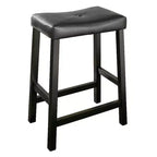 Set of 2 24 Upholstered Saddle Seat Counter Height Barstools - Crosley