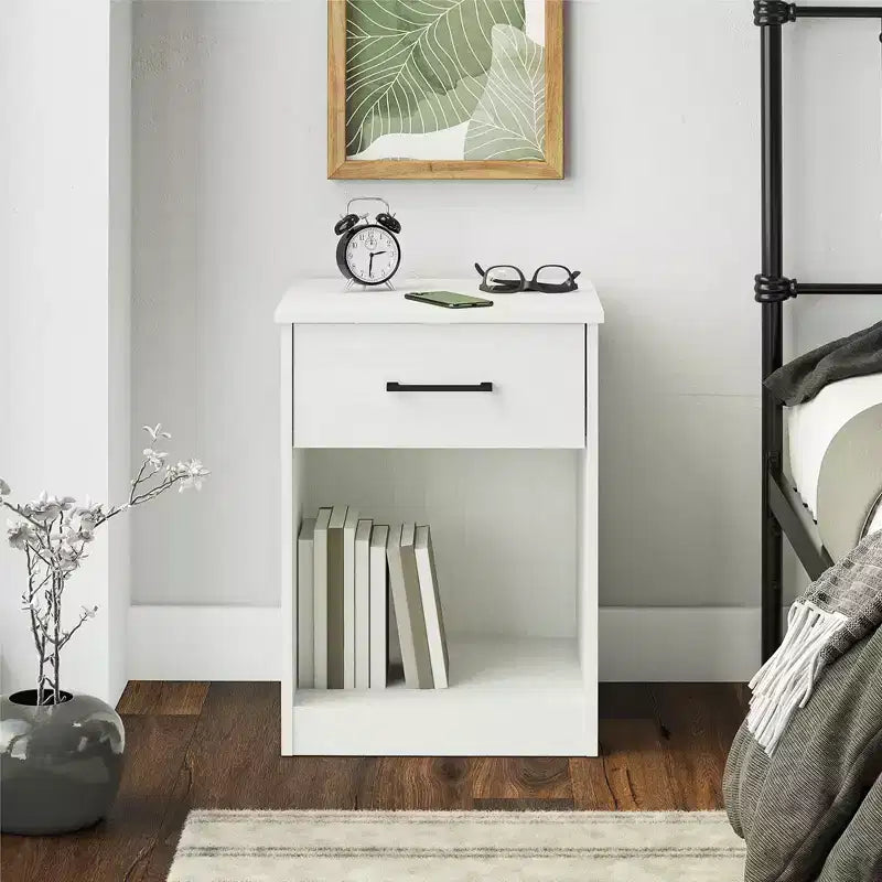 Table de chevet avec tiroir Pearce de la collection BrEZ Build de Ameriwood Home