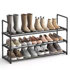 SONGMICS Étagère à Chaussures, Meuble à Chaussures à 3 Niveaux, Rangement à Chaussures en Métal