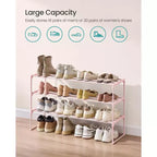 SONGMICS Étagère à Chaussures, Meuble à Chaussures à 3 Niveaux, Rangement à Chaussures en Métal