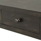 Console Rétro Haut de Gamme avec 4 Tiroirs de Rangement Frontaux et 1 Étagère pour Couloir, Salon - ModernLuxe