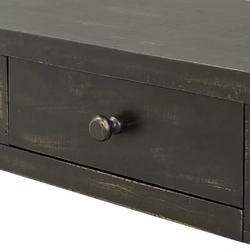 Console Rétro Haut de Gamme avec 4 Tiroirs de Rangement Frontaux et 1 Étagère pour Couloir, Salon - ModernLuxe
