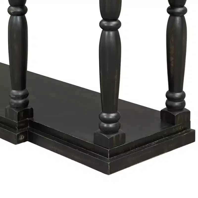 Console Rétro Haut de Gamme avec 4 Tiroirs de Rangement Frontaux et 1 Étagère pour Couloir, Salon - ModernLuxe