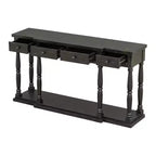 Console Rétro Haut de Gamme avec 4 Tiroirs de Rangement Frontaux et 1 Étagère pour Couloir, Salon - ModernLuxe