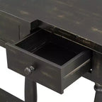 Console Rétro Haut de Gamme avec 4 Tiroirs de Rangement Frontaux et 1 Étagère pour Couloir, Salon - ModernLuxe