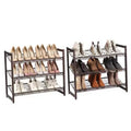 SONGMICS 3/6-Tier Shoe Rack Storage, Metal Shoe Organizer Stand Stackable Shoe Rack Shelf, with Adjustable Flat or Angled Shelves