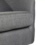 Fauteuil Club Rembourré Merrick Lane avec Accoudoirs Inclinés et Piètement Pivotant à 360 Degrés, Recouvert de Vinyle
