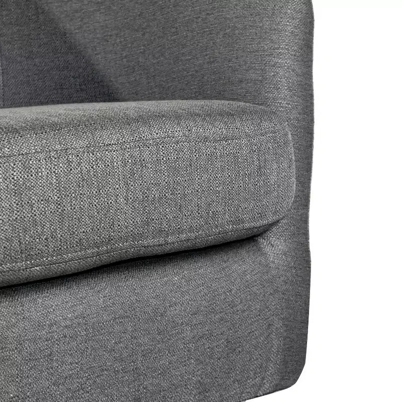 Fauteuil Club Rembourré Merrick Lane avec Accoudoirs Inclinés et Piètement Pivotant à 360 Degrés, Recouvert de Vinyle