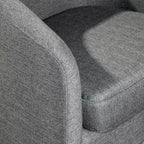 Fauteuil Club Rembourré Merrick Lane avec Accoudoirs Inclinés et Piètement Pivotant à 360 Degrés, Recouvert de Vinyle