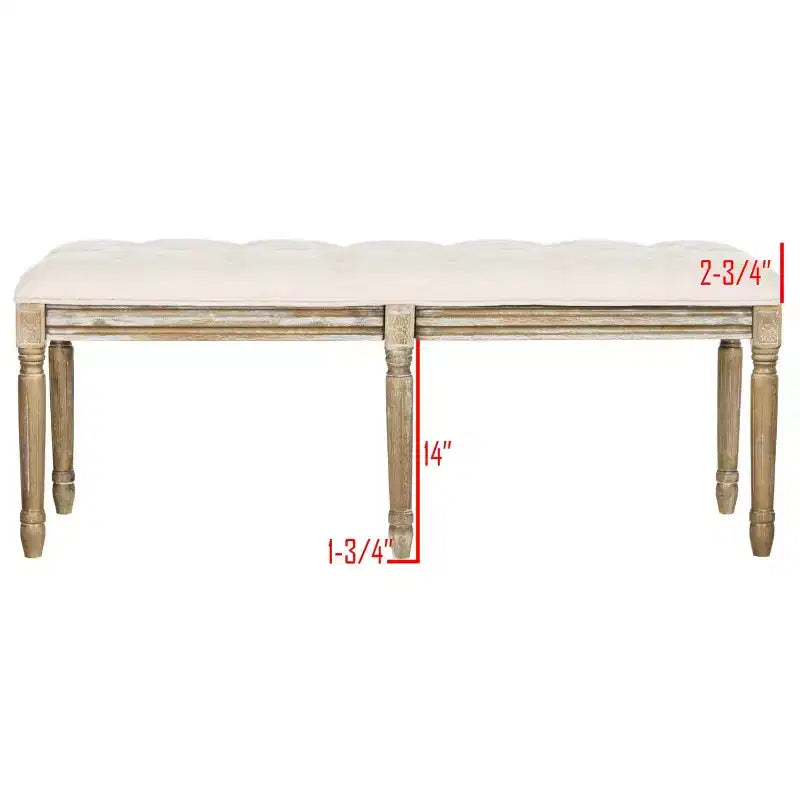 Banc Traditionnel Tufté Rocha - FOX6231 - Safavieh Couture