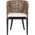 Beningo Arm Chair - SEA4001 - Brown/White - Safavieh