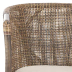 Fauteuil Beningo - SEA4001 - Marron/Blanc - Safavieh