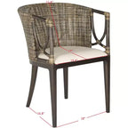 Fauteuil Beningo - SEA4001 - Marron/Blanc - Safavieh