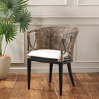 Fauteuil Beningo - SEA4001 - Marron/Blanc - Safavieh
