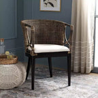 Fauteuil Beningo - SEA4001 - Marron/Blanc - Safavieh