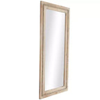 Miroir mural en bois vieilli avec perles marron - Olivia & May