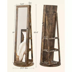Miroir Armoire à Bijoux Organisateur 360 Rotation Boîte de Rangement