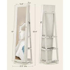 Miroir Armoire à Bijoux Organisateur 360 Rotation Boîte de Rangement