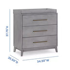 Commode Delta Children Spencer à 3 tiroirs avec plateau à langer