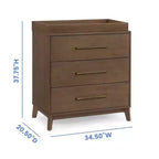 Commode Delta Children Spencer à 3 tiroirs avec plateau à langer