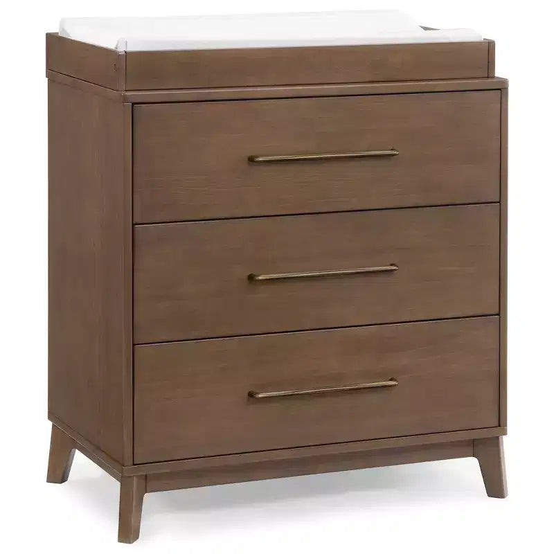 Commode Delta Children Spencer à 3 tiroirs avec plateau à langer