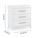 Commode Delta Children Spencer à 3 tiroirs avec plateau à langer