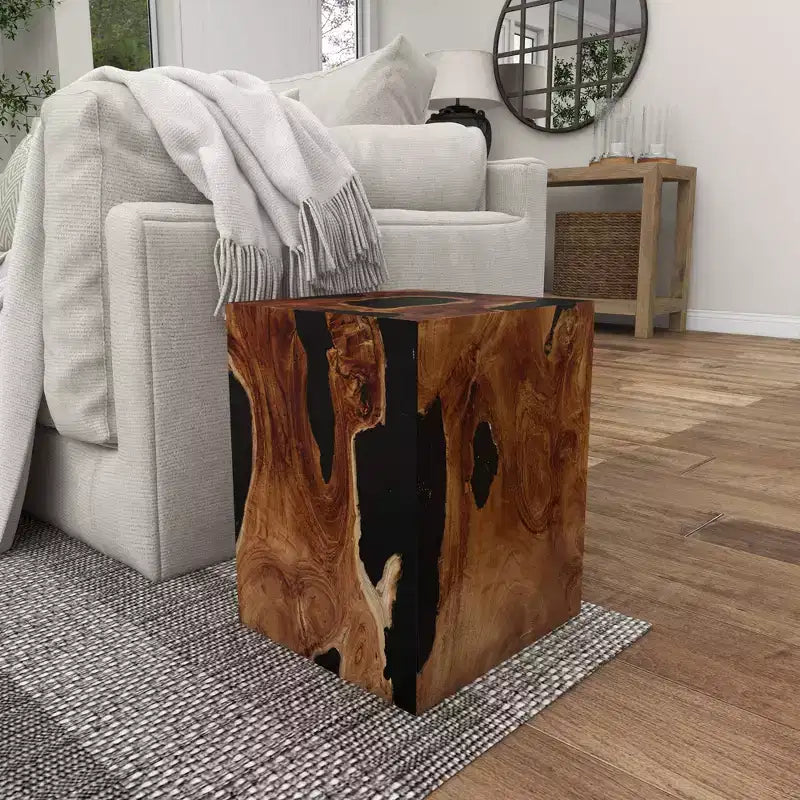 Tabouret d'appoint en teck côtier - Olivia & May