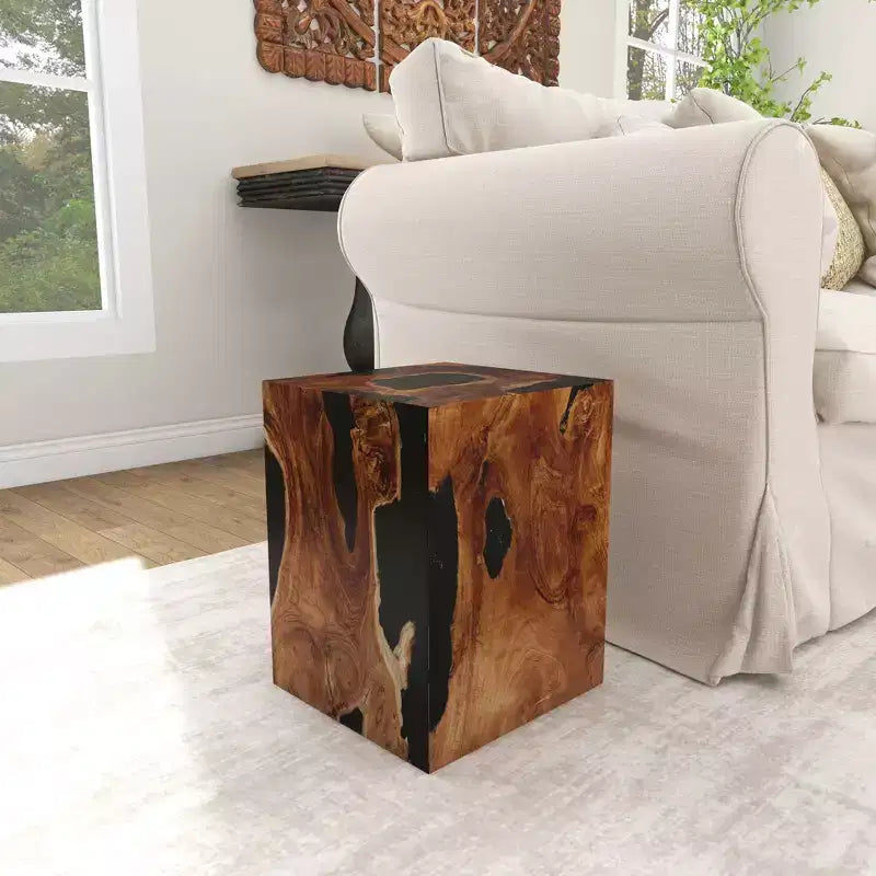 Tabouret d'appoint en teck côtier - Olivia & May