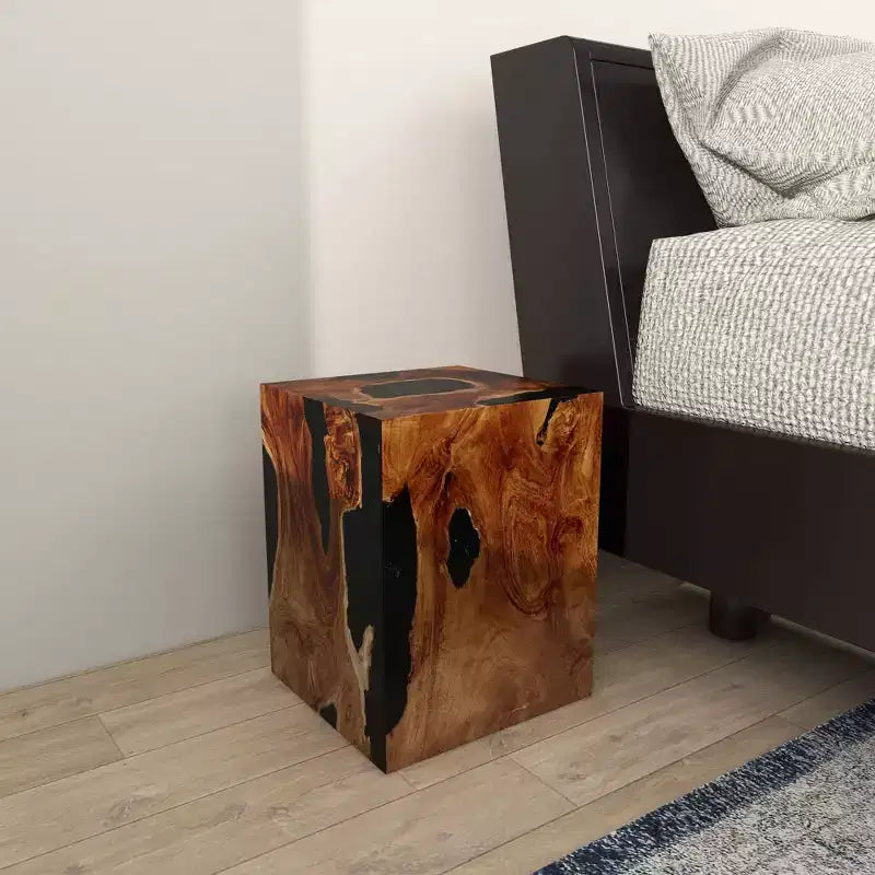 Tabouret d'appoint en teck côtier - Olivia & May