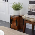 Tabouret d'appoint en teck côtier - Olivia & May
