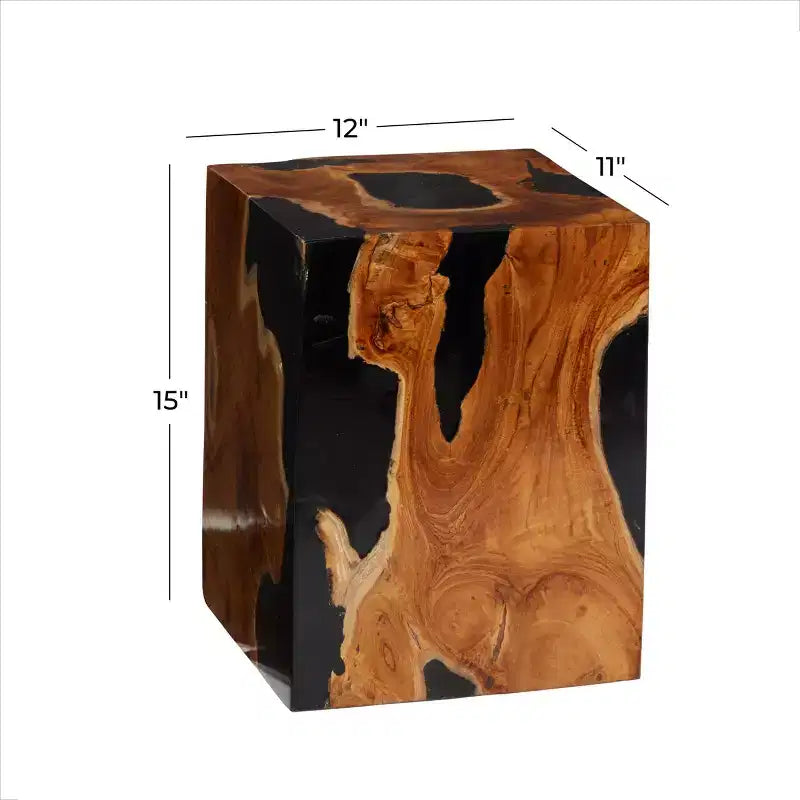 Tabouret d'appoint en teck côtier - Olivia & May