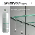 Armoire à pharmacie de salle de bain Fine Fixtures - Porte simple, encastrée/en saillie - Charnière droite/gauche - Intérieur miroir