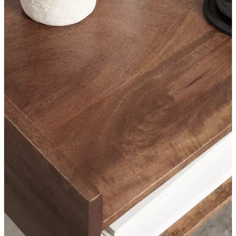 Table d'appoint en bois Quilby de Kate and Laurel, 18x14x27, Noyer brun