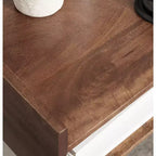 Table d'appoint en bois Quilby de Kate and Laurel, 18x14x27, Noyer brun