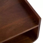 Table d'appoint en bois Quilby de Kate and Laurel, 18x14x27, Noyer brun