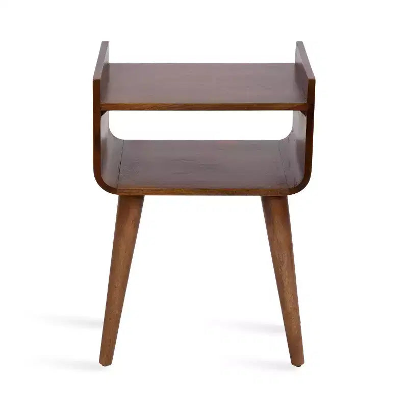 Table d'appoint en bois Quilby de Kate and Laurel, 18x14x27, Noyer brun
