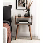 Table d'appoint en bois Quilby de Kate and Laurel, 18x14x27, Noyer brun