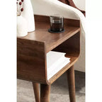 Table d'appoint en bois Quilby de Kate and Laurel, 18x14x27, Noyer brun