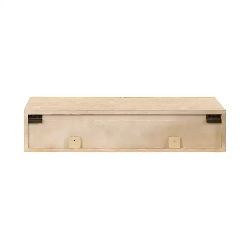 Console flottante en rotin Kate and Laurel Ori, 71x33x15 cm, Naturel