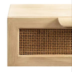 Console flottante en rotin Kate and Laurel Ori, 71x33x15 cm, Naturel