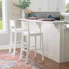 Lot de 2 tabourets de bar en bois massif Elizabeth de 76 cm - Linon