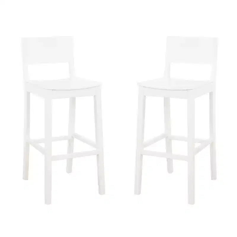 Lot de 2 tabourets de bar en bois massif Elizabeth de 76 cm - Linon