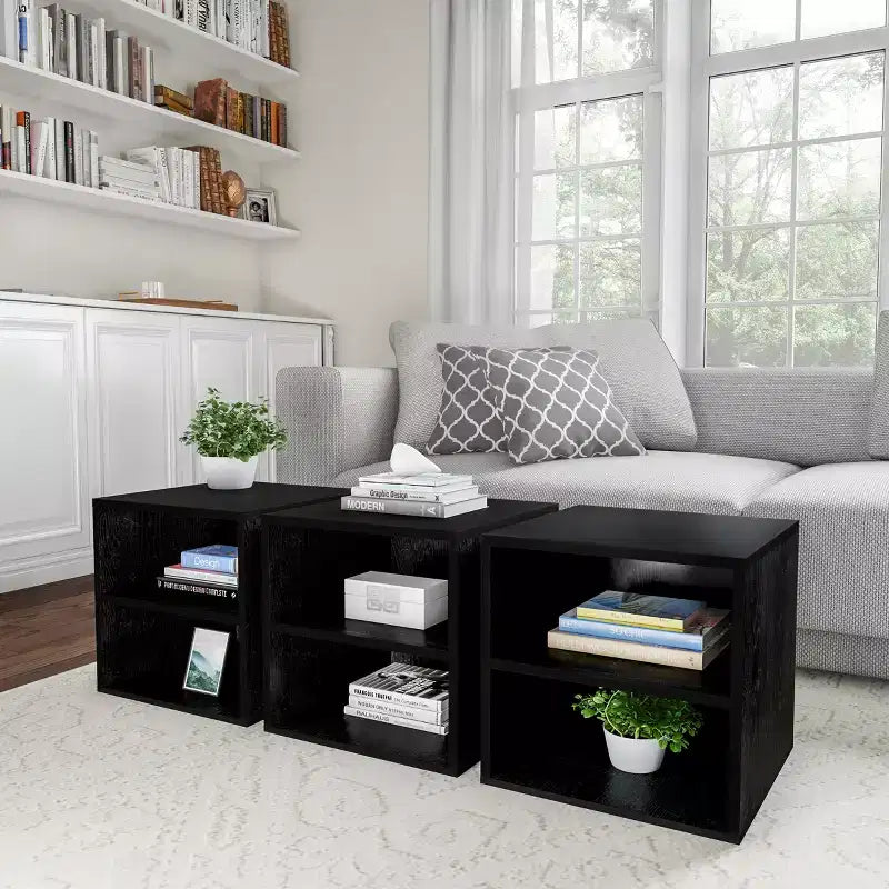 Table d'appoint à étagères cubiques, moderne et modulable Hasting Home