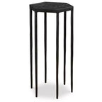 Table d'appoint hexagonale noire Uttermost Aviary 11 3/4 pouces de large