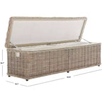 Banc Caius avec rangement - SEA7017 - Gris - Safavieh
